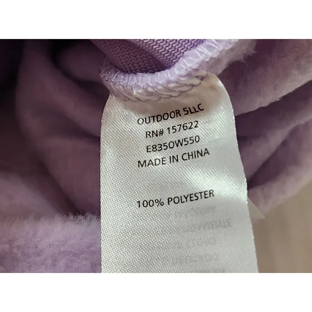 Eddie Bauer Kids Polar Fleece Jacket – Large (10/12) – Pastel Lilac – NWT
